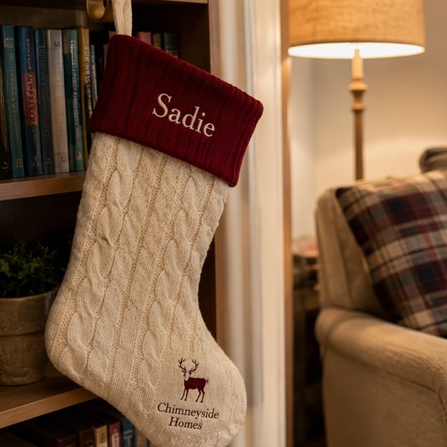Christmas stockings with logo — customer photo