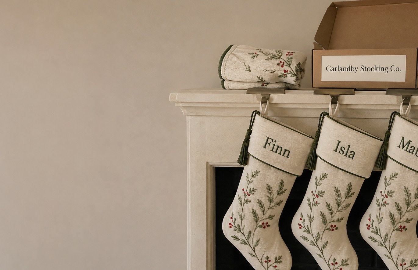 Custom printed christmas stockings with logo