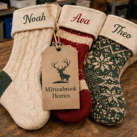 Customized christmas stockings for shops and boutiques